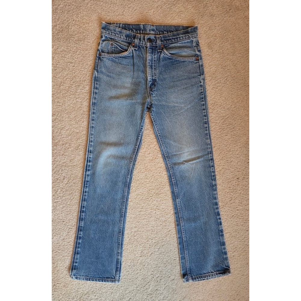 Vtg Levi's 517 Orange Tab Bootcut Jeans 31x32 USA Made Western Grunge Distressed